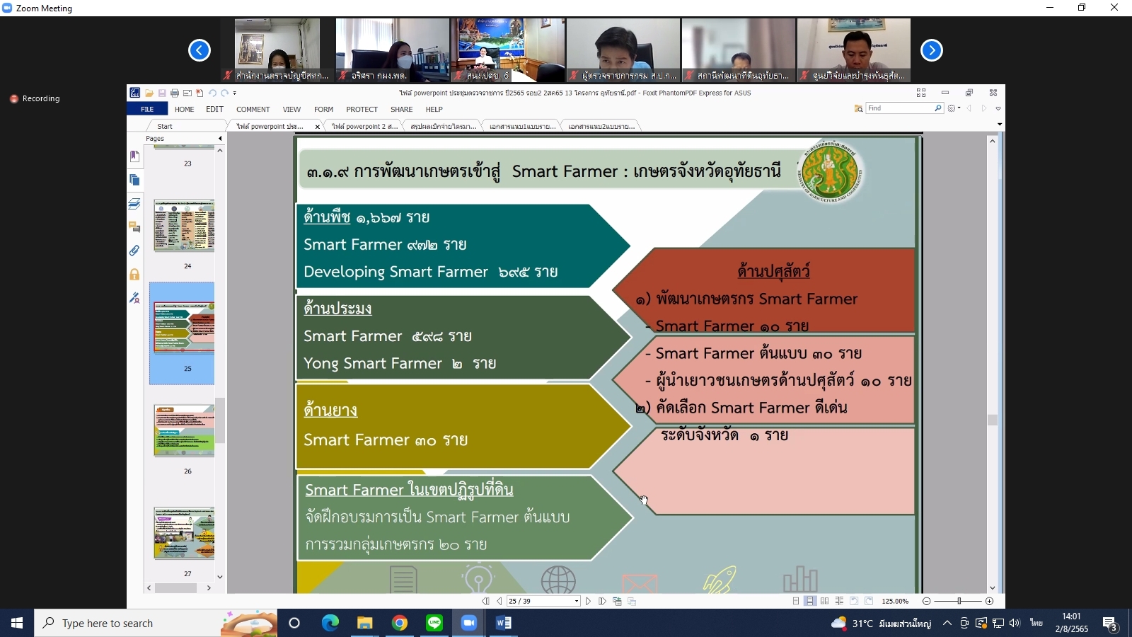 title - ผู้ตรวจราชการกรม ร่วมประชุมตรวจติดตามความก้าวหน้า ผลการดำเนินงานตามแผนการตรวจราชการและการขับเคลื่อนแบบบูรณาการ ในพื้นที่ของผู้ตรวจราชการกระทรวงเกษตรและสหกรณ์ ประจำปีงบประมาณ พ.ศ. 2565 รอบที่ 2 ของจังหวัดอุทัยธานี ผ่านระบบการประชุมทางไกลออนไลน์ Application Zoom